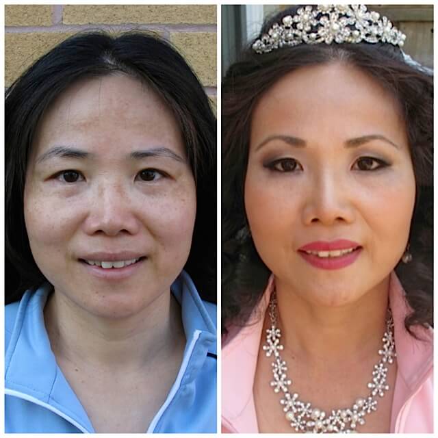 Modern Makeup Before & After
