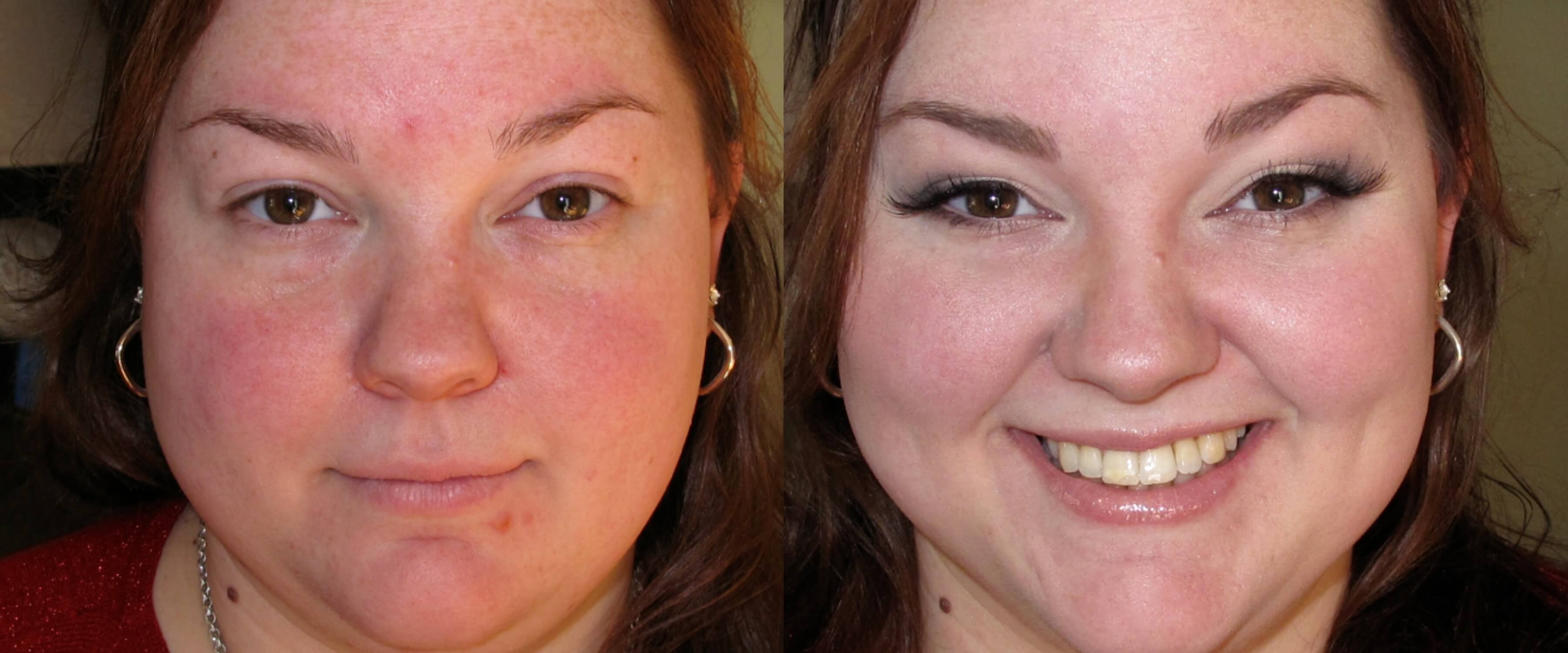 Modern Makeup Before & After